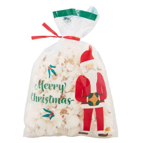 Mini Santa Cellophane Treat Bags - Click Image to Close